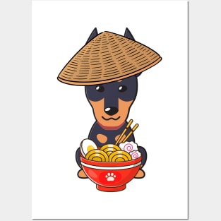 Funny Alsatian Eating Ramen Posters and Art